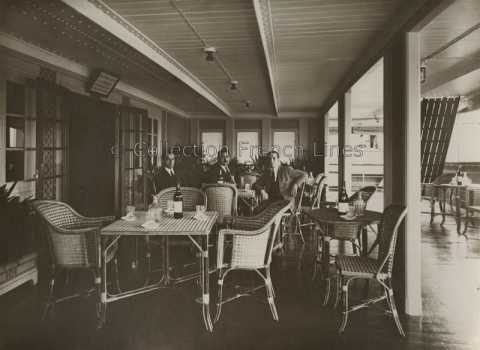 Terrasse du fumoir première classe du Angkor (MM 1921-1936)