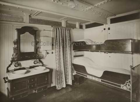 Cabine première classe du Angkor (MM 1921-1936)
