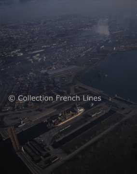 Vue aérienne du port du Havre