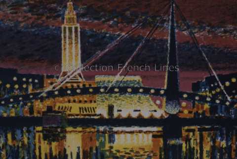 Peinture du bassin du Commerce au Havre