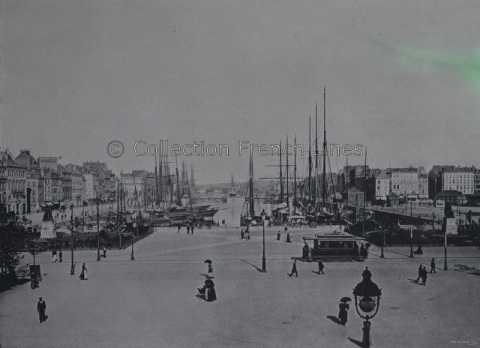La place Gambetta et le bassin des Yachts au Havre