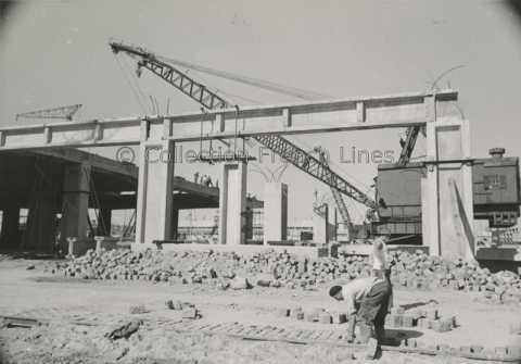 Construction de la nouvelle gare maritime de la Compagnie Générale Transatlantique au Havre