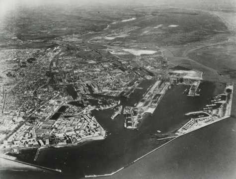 Vue aérienne du port du Havre