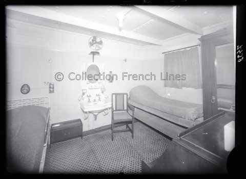 Cabine première classe du De Grasse (CGT 1924)