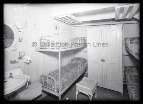 Cabine classe Touristes du De Grasse (CGT 1924)