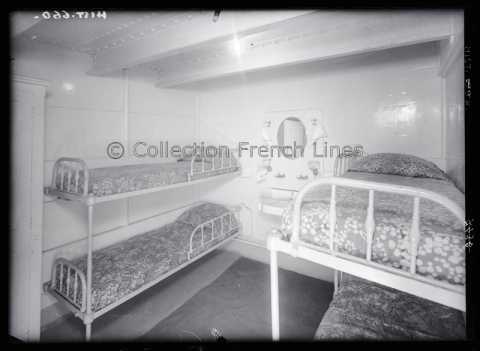 Cabine troisième classe du De Grasse (CGT 1924)