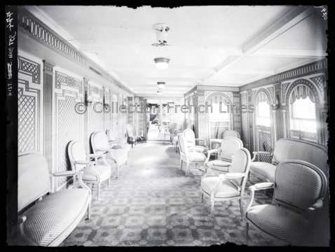 Galerie première classe du paquebot Espagne (CGT 1910)