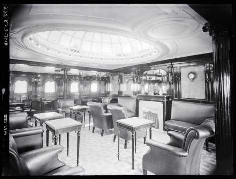 Fumoir première classe du paquebot Espagne (CGT 1910)