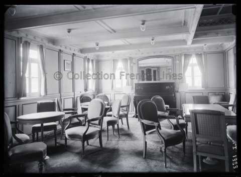 Salon deuxième classe du paquebot Mexique (CGT 1929)