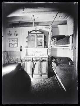Cabine première classe du paquebot Espagne (CGT 1910)
