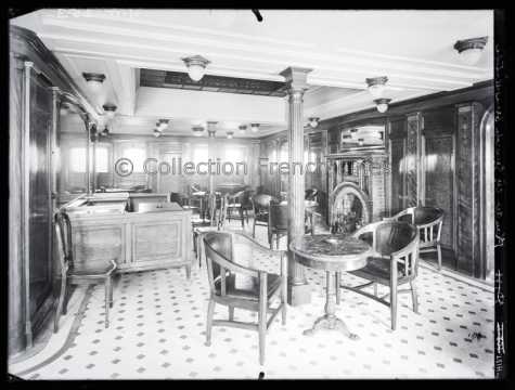 Fumoir première classe du Flandre (CGT 1914)